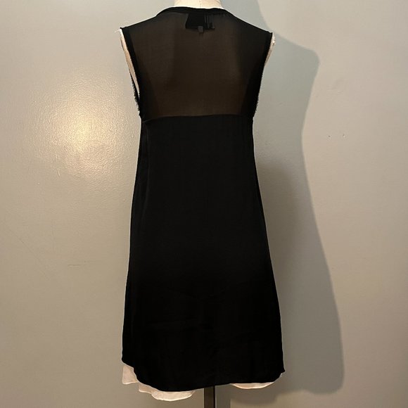 3.1 PHILIP LIM LBD BLACK SILK ASSYMETRIC DRESS SZ 0 - Picture 3 of 6